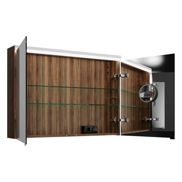 burgbad Lin20 Spiegelschrank mit LED-Beleuchtung, 100 cm, 2 Spiegeltüren