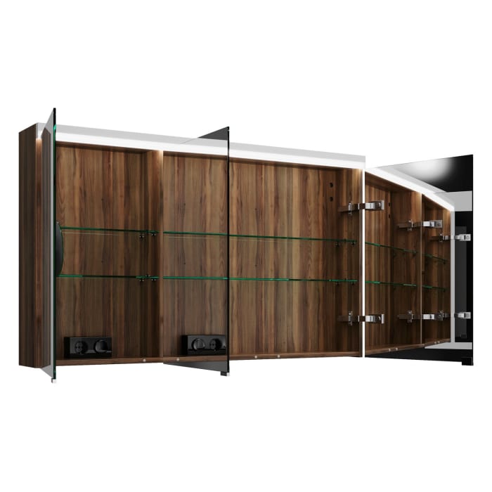 burgbad Lin20 Spiegelschrank mit LED-Beleuchtung, 120 cm, 3 Spiegeltüren, rechts