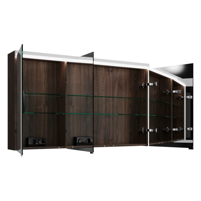 burgbad Lin20 Spiegelschrank mit LED-Beleuchtung, 120 cm, 3 Spiegeltüren, rechts