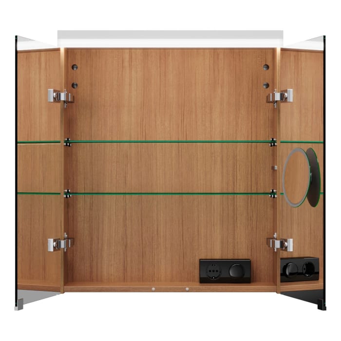 burgbad Lin20 Spiegelschrank mit LED-Beleuchtung, 60 cm, 2 Spiegeltüren