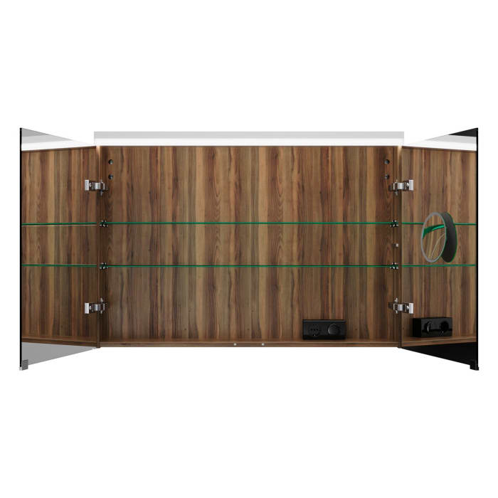 burgbad Lin20 Spiegelschrank mit LED-Beleuchtung, 100 cm, 2 Spiegeltüren