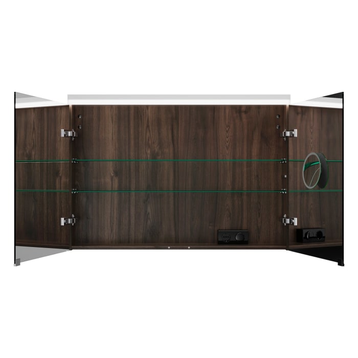 burgbad Lin20 Spiegelschrank mit LED-Beleuchtung, 100 cm, 2 Spiegeltüren