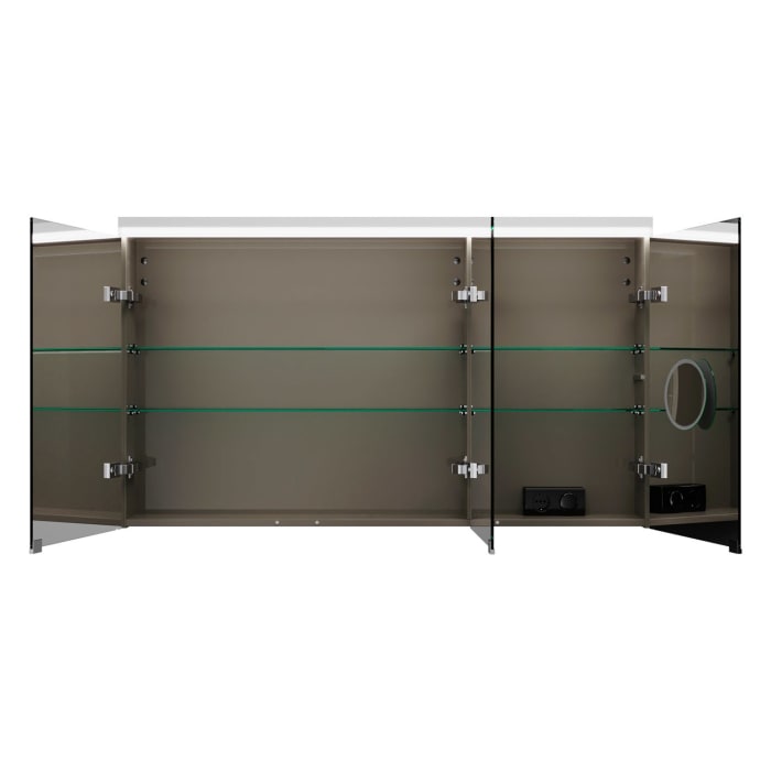 burgbad Lin20 Spiegelschrank mit LED-Beleuchtung, 120 cm, 3 Spiegeltüren, links