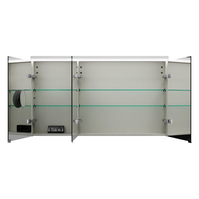 burgbad Lin20 Spiegelschrank mit LED-Beleuchtung, 120 cm, 3 Spiegeltüren, rechts