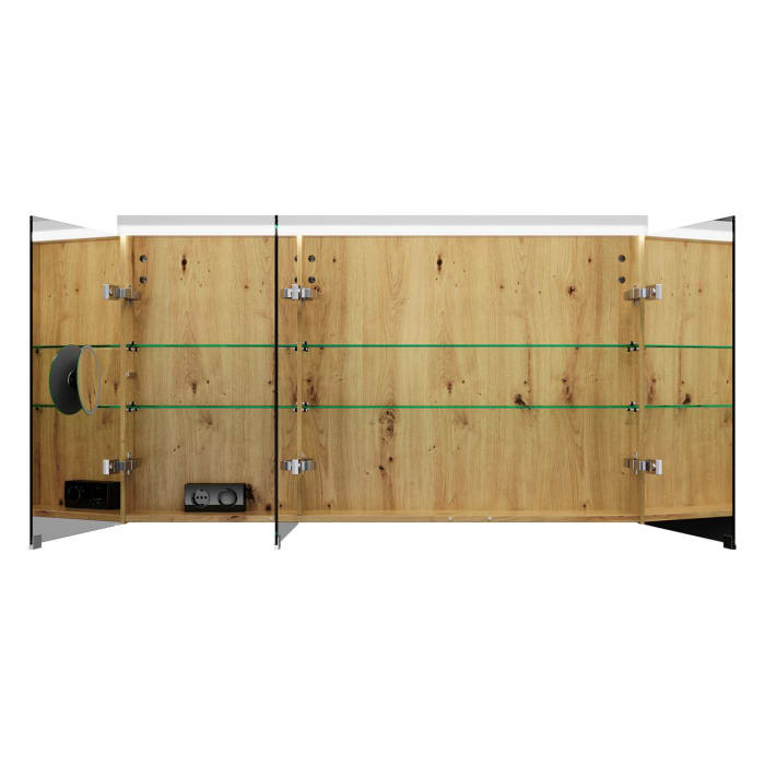 burgbad Lin20 Spiegelschrank mit LED-Beleuchtung, 120 cm, 3 Spiegeltüren, rechts