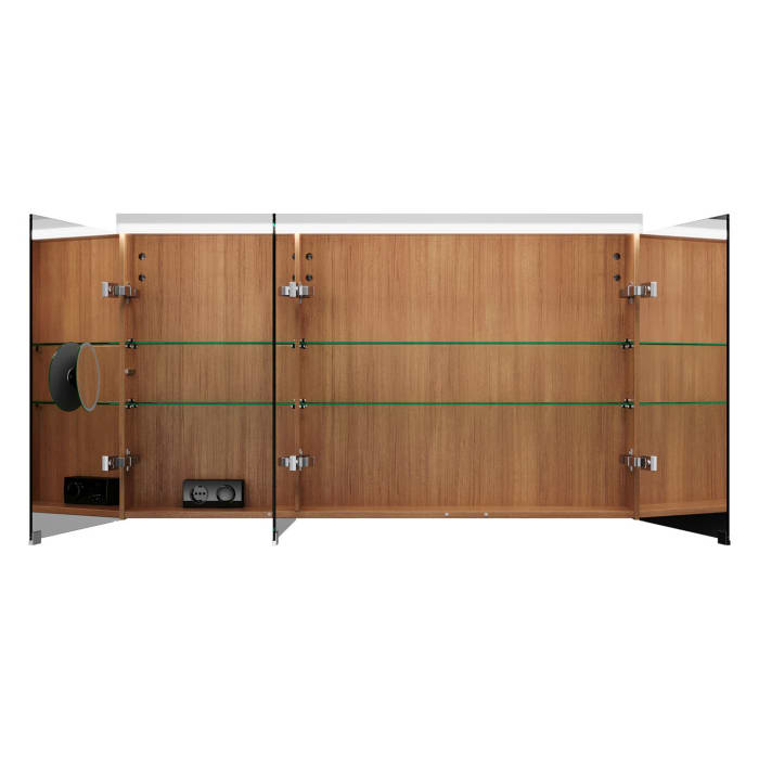 burgbad Lin20 Spiegelschrank mit LED-Beleuchtung, 120 cm, 3 Spiegeltüren, rechts