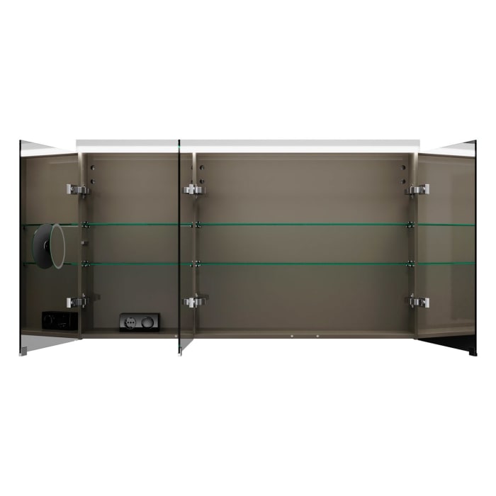 burgbad Lin20 Spiegelschrank mit LED-Beleuchtung, 120 cm, 3 Spiegeltüren, rechts