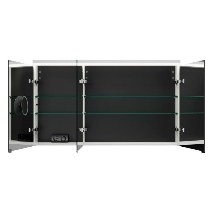 burgbad Lin20 Spiegelschrank mit LED-Beleuchtung, 120 cm, 3 Spiegeltüren, rechts