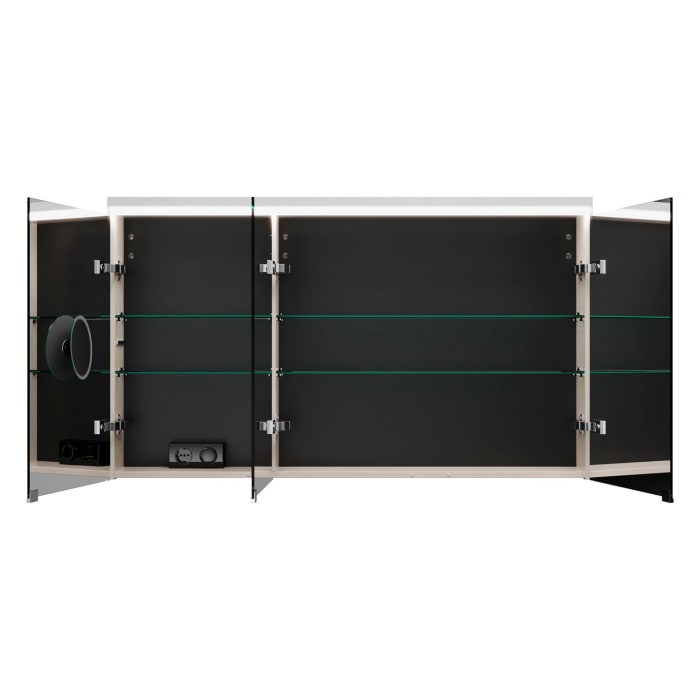 burgbad Lin20 Spiegelschrank mit LED-Beleuchtung, 120 cm, 3 Spiegeltüren, rechts