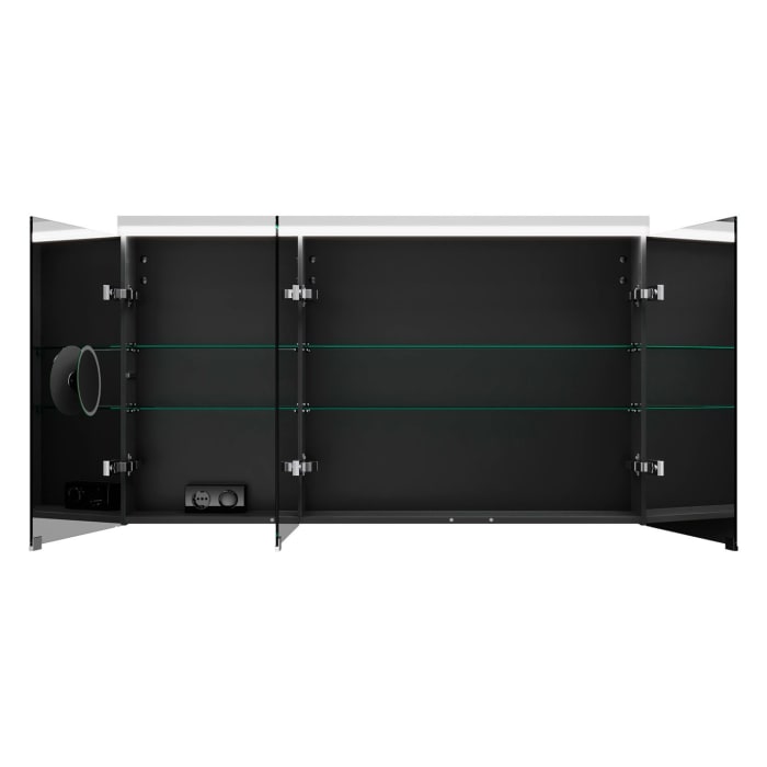 burgbad Lin20 Spiegelschrank mit LED-Beleuchtung, 120 cm, 3 Spiegeltüren, rechts