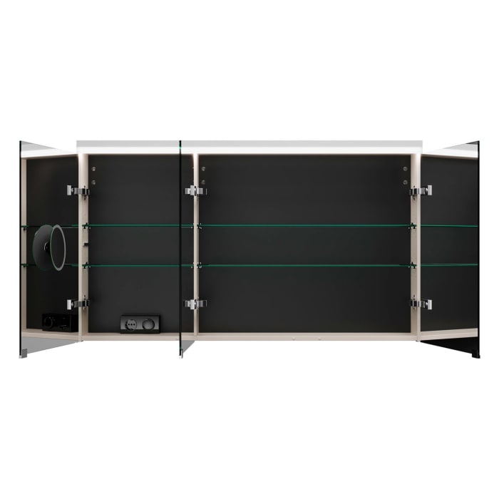 burgbad Lin20 Spiegelschrank mit LED-Beleuchtung, 120 cm, 3 Spiegeltüren, rechts
