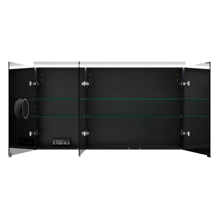 burgbad Lin20 Spiegelschrank mit LED-Beleuchtung, 120 cm, 3 Spiegeltüren, rechts