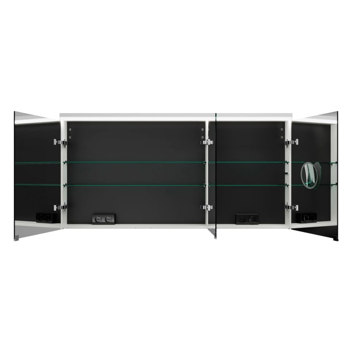 burgbad Lin20 Spiegelschrank mit LED-Beleuchtung, 140 cm, 3 Spiegeltüren, links