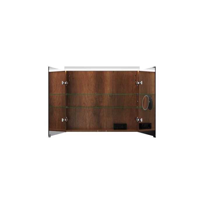 burgbad Lin20 Spiegelschrank mit LED-Beleuchtung, 80 cm, 2 Spiegeltüren, mit Waschtischbeleuchtung