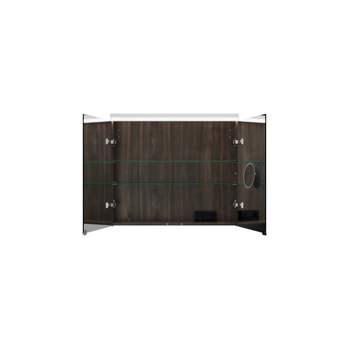 burgbad Lin20 Spiegelschrank mit LED-Beleuchtung, 80 cm, 2 Spiegeltüren, mit Waschtischbeleuchtung