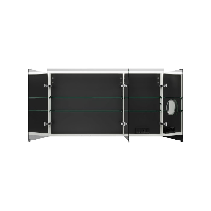 burgbad Lin20 Spiegelschrank mit LED-Beleuchtung, 120 cm, 3 Spiegeltüren, links, mit Waschtischbeleuchtung