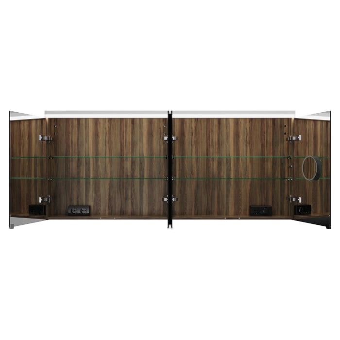 burgbad Lin20 Spiegelschrank mit LED-Beleuchtung, 160 cm, 4 Spiegeltüren, mit Waschtischbeleuchtung