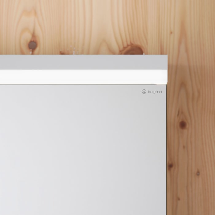 burgbad Lin20 Spiegelschrank mit LED-Beleuchtung, 60 cm, 2 Spiegeltüren