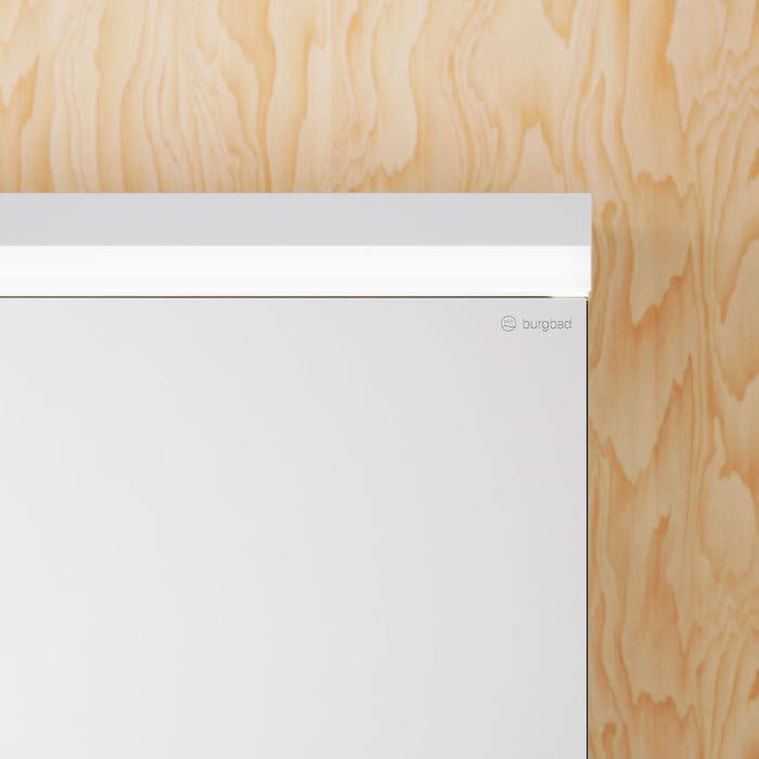 burgbad Lin20 Spiegelschrank mit LED-Beleuchtung, 60 cm, 2 Spiegeltüren