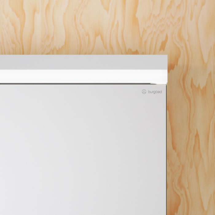 burgbad Lin20 Spiegelschrank mit LED-Beleuchtung, 80 cm, 2 Spiegeltüren