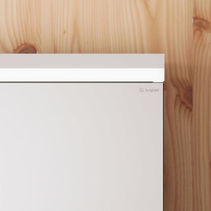 burgbad Lin20 Spiegelschrank mit LED-Beleuchtung, 100 cm, 2 Spiegeltüren