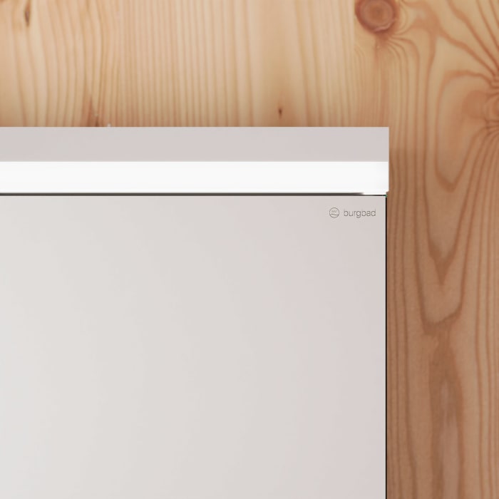 burgbad Lin20 Spiegelschrank mit LED-Beleuchtung, 140 cm, 3 Spiegeltüren, rechts