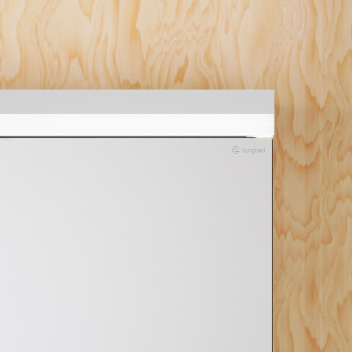 burgbad Lin20 Spiegelschrank mit LED-Beleuchtung, 100 cm, 2 Spiegeltüren, mit Waschtischbeleuchtung