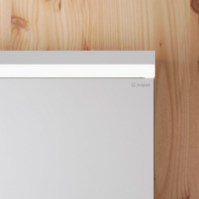 burgbad Lin20 Spiegelschrank mit LED-Beleuchtung, 120 cm, 3 Spiegeltüren, links, mit Waschtischbeleuchtung