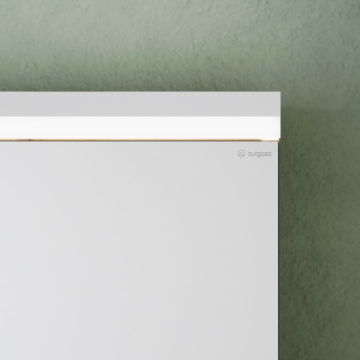 burgbad Lin20 Spiegelschrank mit LED-Beleuchtung, 140 cm, 3 Spiegeltüren, links, mit Waschtischbeleuchtung