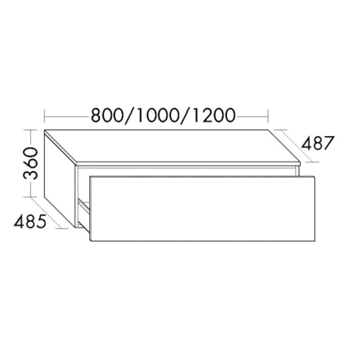 burgbad Lin20 Sideboard 120 cm, 1 Auszug