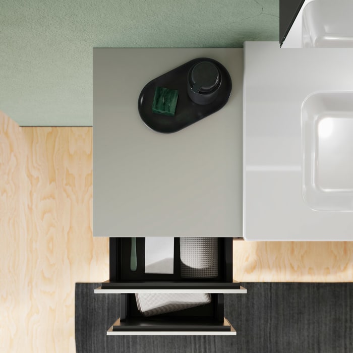 burgbad Lin20 Unterschrank 40 cm, 1 Auszug, 1 Schublade