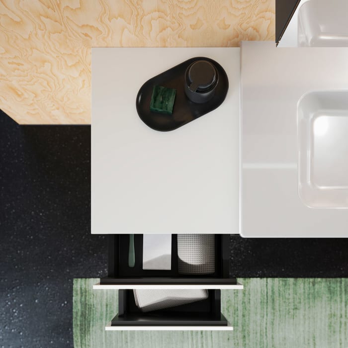 burgbad Lin20 Unterschrank 40 cm, 1 Auszug, 1 Schublade