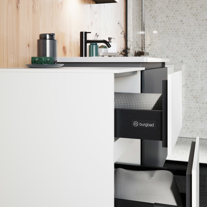 burgbad Lin20 Unterschrank 40 cm, 1 Auszug, 1 Schublade