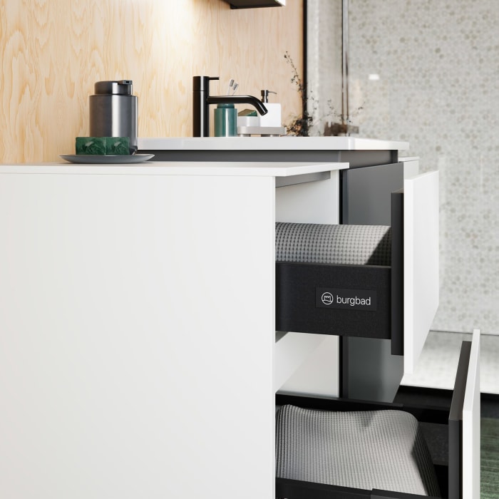 burgbad Lin20 Unterschrank 40 cm, 1 Auszug, 1 Schublade