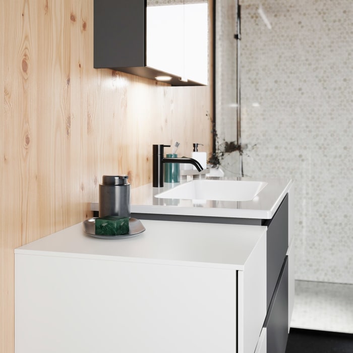 burgbad Lin20 Unterschrank 40 cm, 1 Auszug, 1 Schublade