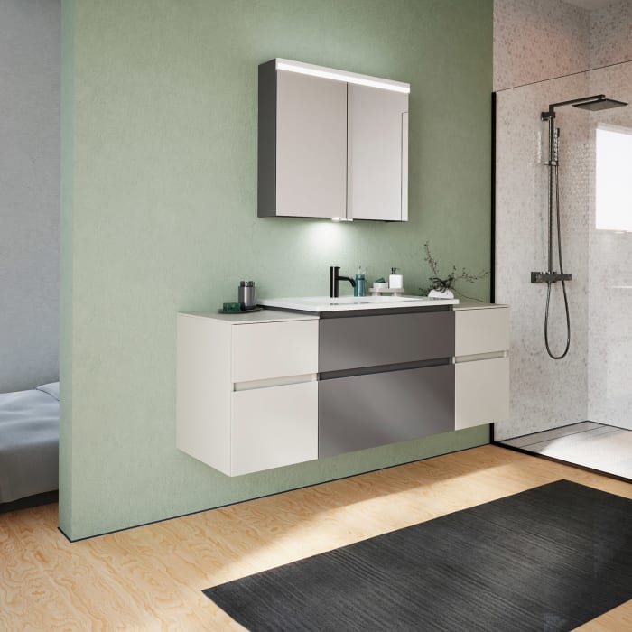 burgbad Lin20 Unterschrank 40 cm, 1 Auszug, 1 Schublade