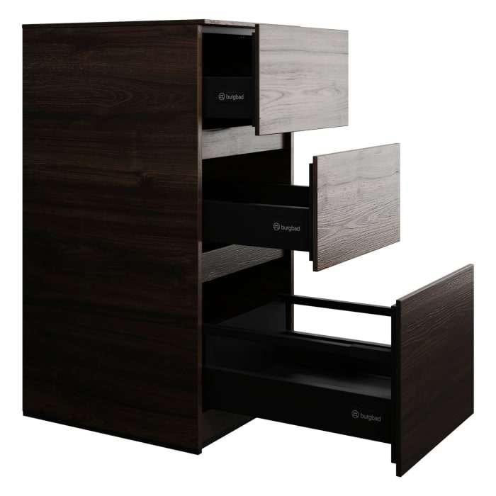 burgbad Lin20 Unterschrank 40 cm, 1 Auszug, 2 Schubladen