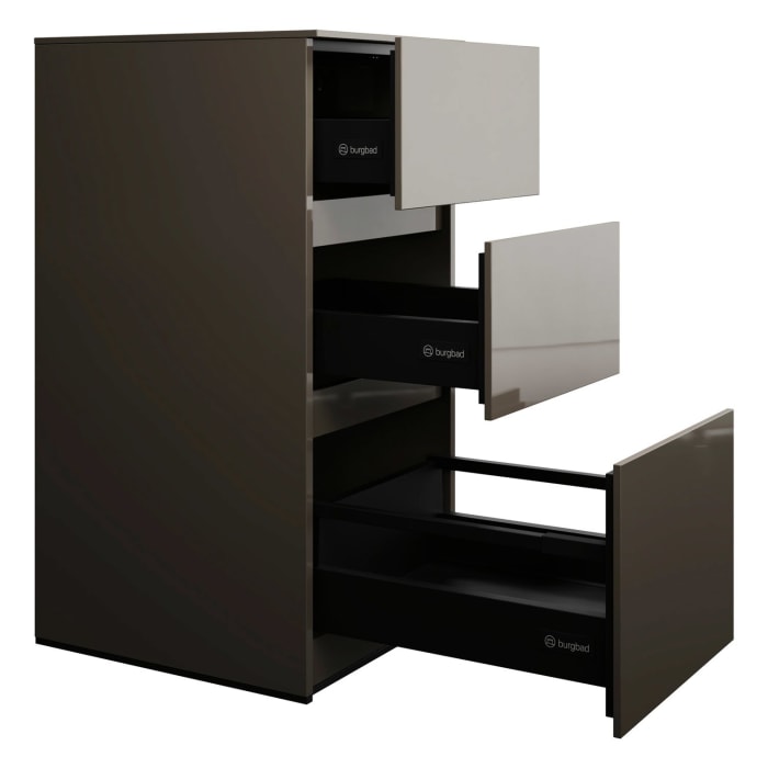 burgbad Lin20 Unterschrank 40 cm, 1 Auszug, 2 Schubladen