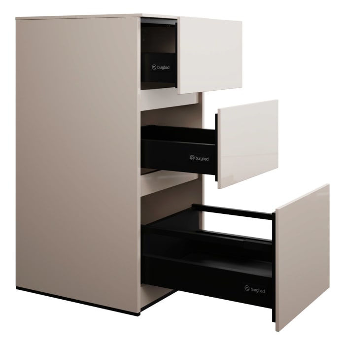 burgbad Lin20 Unterschrank 40 cm, 1 Auszug, 2 Schubladen