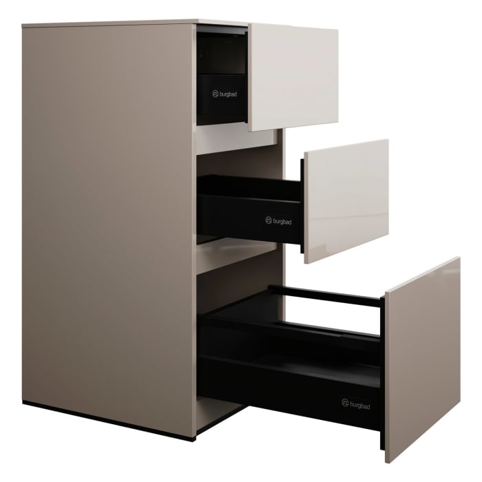 burgbad Lin20 Unterschrank 40 cm, 1 Auszug, 2 Schubladen