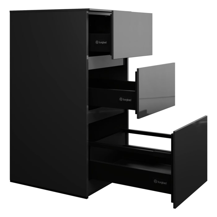 burgbad Lin20 Unterschrank 40 cm, 1 Auszug, 2 Schubladen