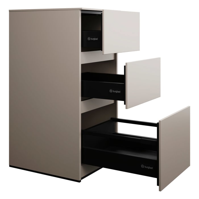 burgbad Lin20 Unterschrank 40 cm, 1 Auszug, 2 Schubladen