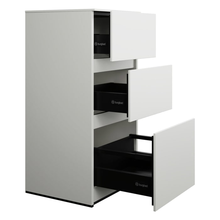 burgbad Lin20 Unterschrank 40 cm, 1 Auszug, 2 Schubladen