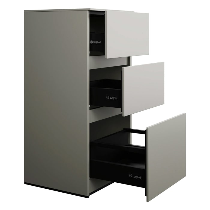 burgbad Lin20 Unterschrank 40 cm, 1 Auszug, 2 Schubladen