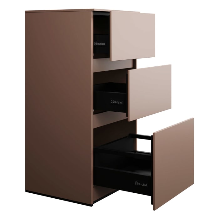 burgbad Lin20 Unterschrank 40 cm, 1 Auszug, 2 Schubladen