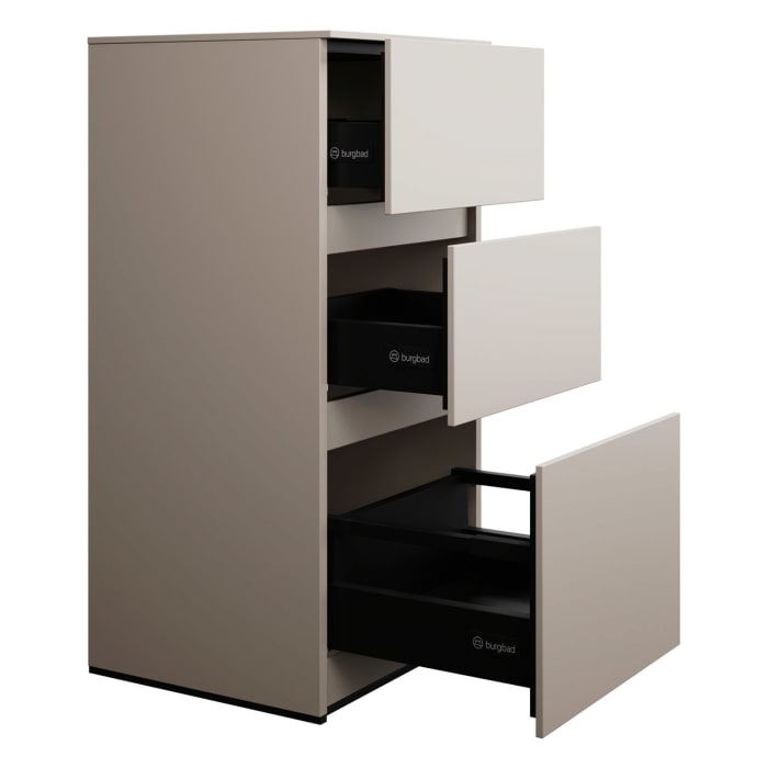 burgbad Lin20 Unterschrank 40 cm, 1 Auszug, 2 Schubladen