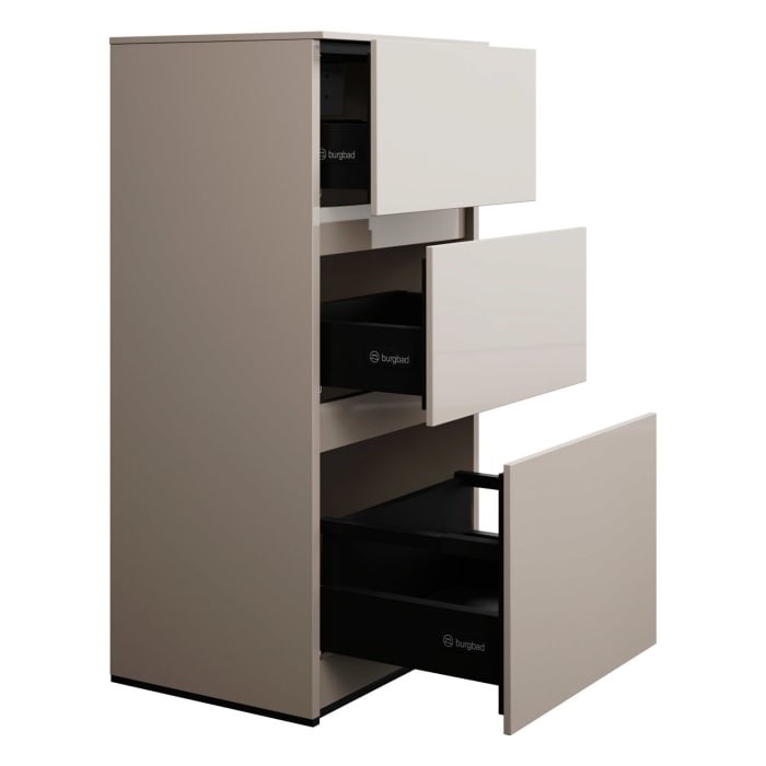 burgbad Lin20 Unterschrank 40 cm, 1 Auszug, 2 Schubladen