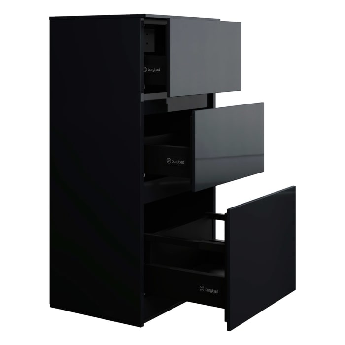 burgbad Lin20 Unterschrank 40 cm, 1 Auszug, 2 Schubladen