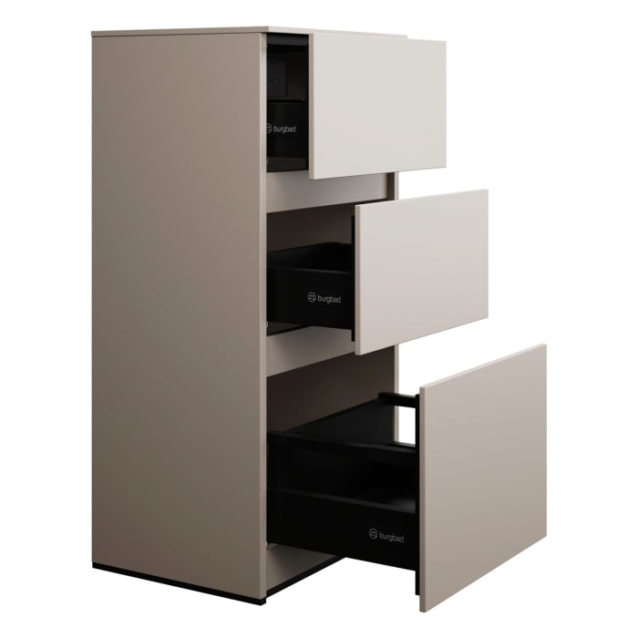 burgbad Lin20 Unterschrank 40 cm, 1 Auszug, 2 Schubladen