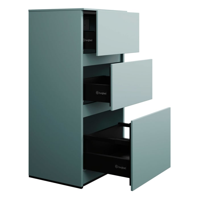 burgbad Lin20 Unterschrank 40 cm, 1 Auszug, 2 Schubladen